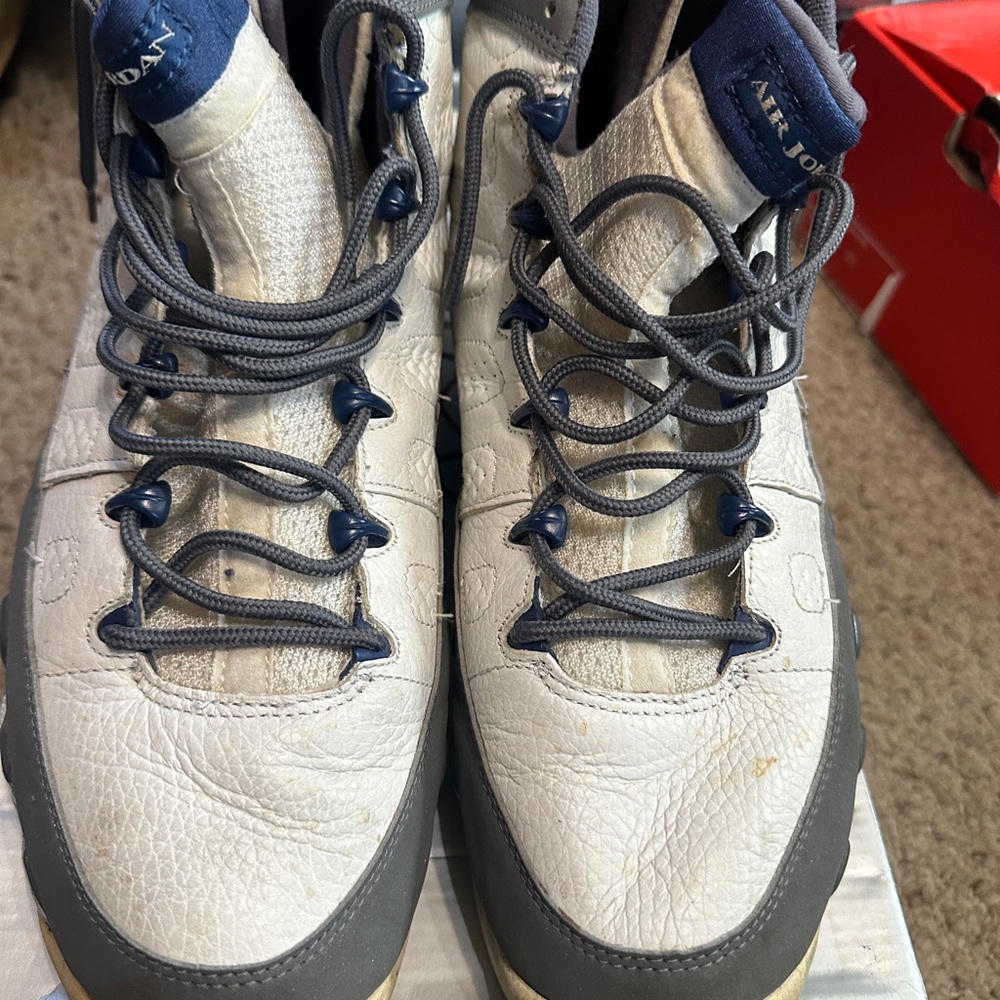 Air Jordan Gray and Blue Sneakers